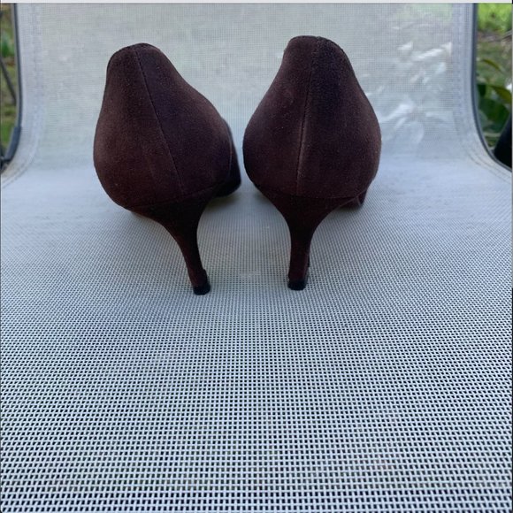 NEW LISTING: Ramon Tenza Vibrant Brown Suede Stilettos - Picture 8 of 16